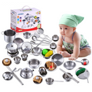 Juego de utensilios de cocina para niños de acero inoxidable