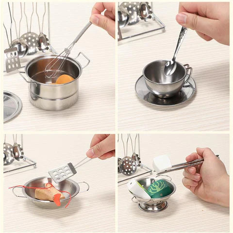 Stainless Steel Children's Kitchen Utensil Set